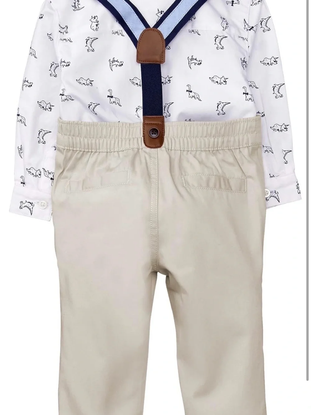 Gymboree Dressy Outfit Set 12-18M | Suspenders & Button Front Bodysuit